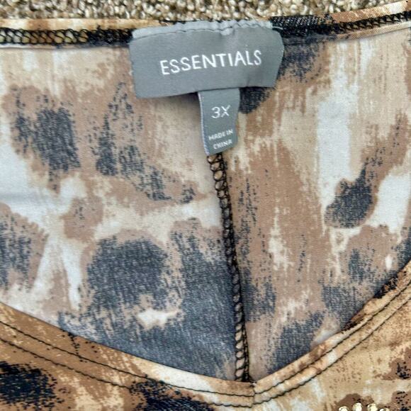 Bling Animal Print Oversized Casual Comfy Plus Size Asymmetrical Basic Top 3X - Picture 6 of 9